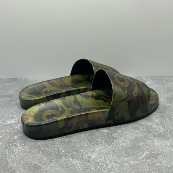 NWT Versace Slide 'Baroccoflage Print Slides Men’s Camouflage size 40 - Picture 7 of 15